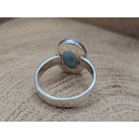 Echt zilveren ring met Larimar